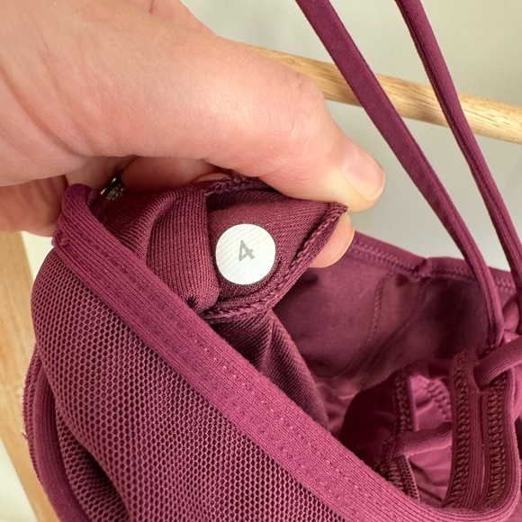 EUC Lululemon Make A Move Bra Red Grape 4 - Picture 10 of 10